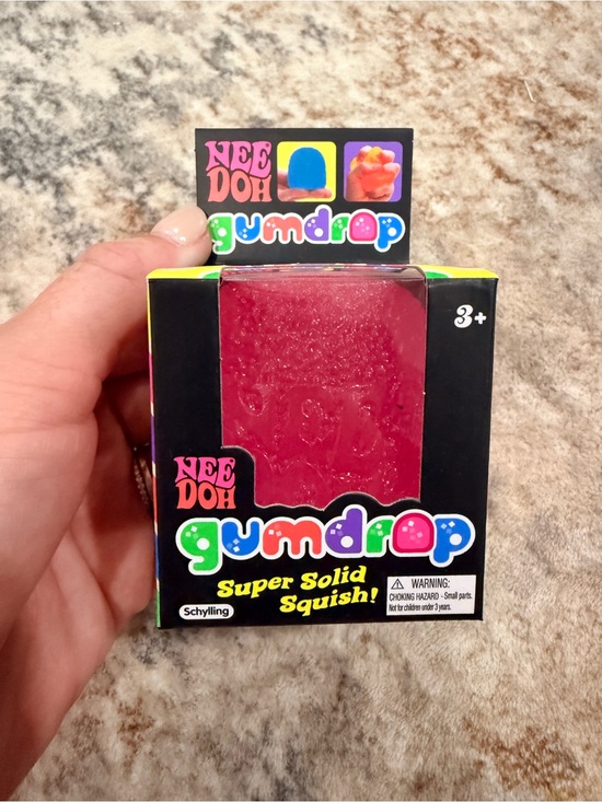 NeeDoh Other - NeeDoh Gumdrop Super Solid Squish - Bright Red
